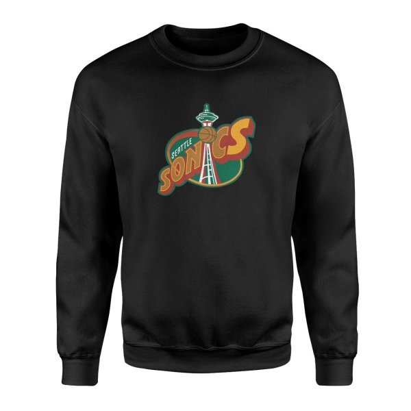 Seattle Supersonics Siyah Sweatshirt