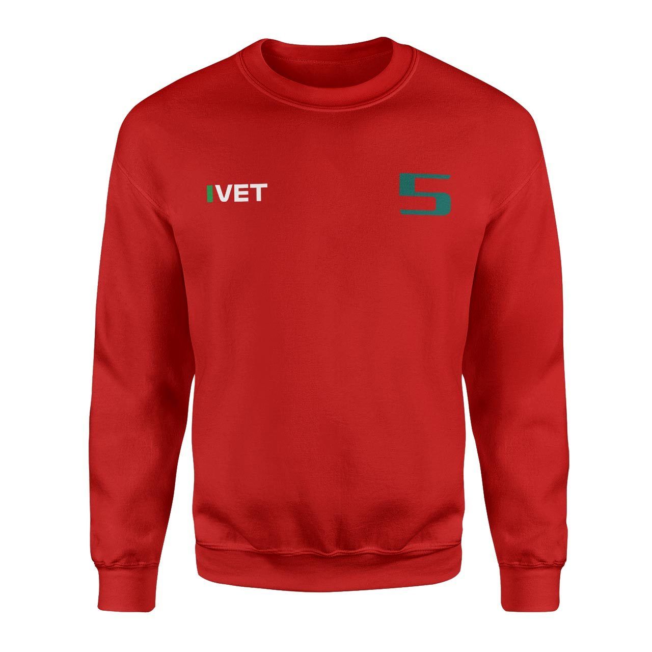 Sebastian Vettel 5 Kırmızı Sweatshirt