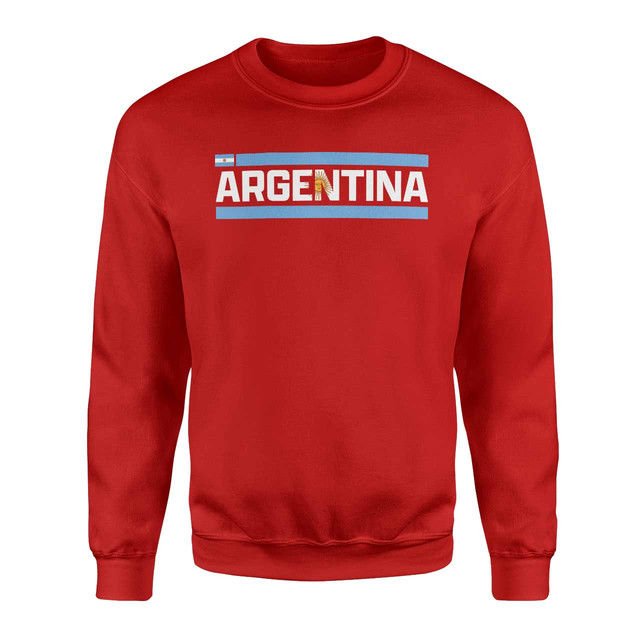 Arjantin Kırmızı Sweatshirt