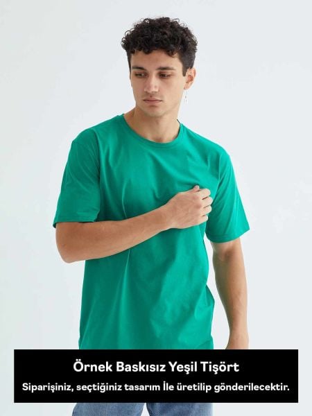 Boston V Design Yeşil Tshirt