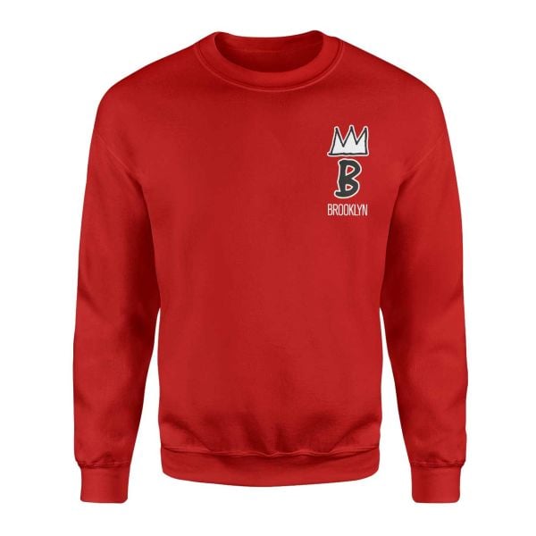 Brooklyn Basquiat Kırmızı Sweatshirt