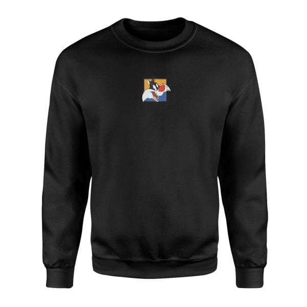 Sylvester the Cat Siyah Sweatshirt