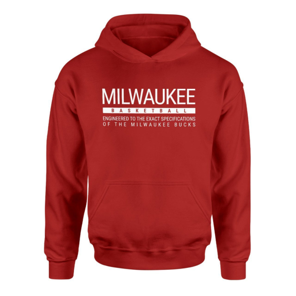 Milwaukee Basketball Kırmızı Hoodie