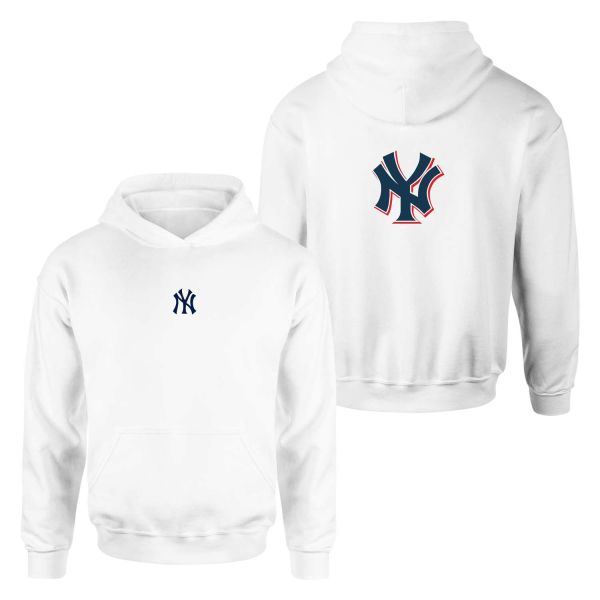 NY Yankees Beyaz Hoodie