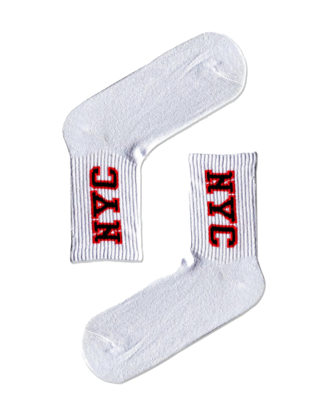 NYC Beyaz Spor Çorap