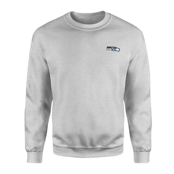 Seattle Seahawks Superior Logo Gri Sweatshirt