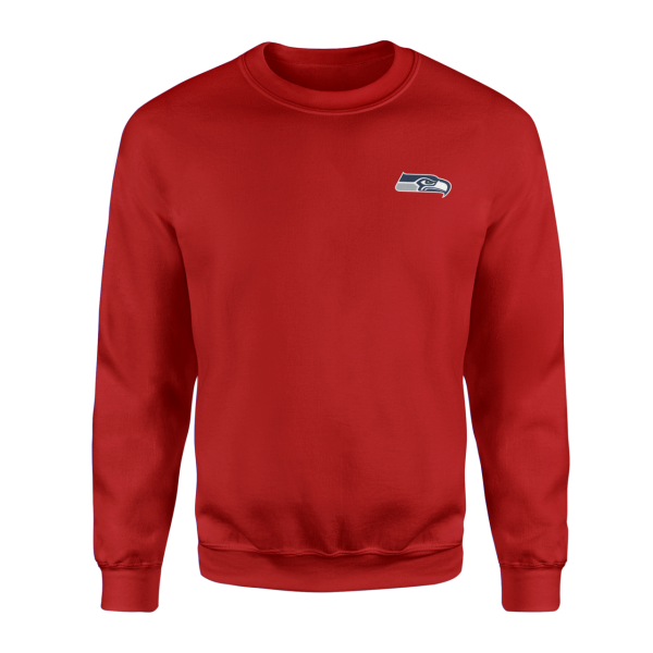 Seattle Seahawks Superior Logo Kırmızı Sweatshirt