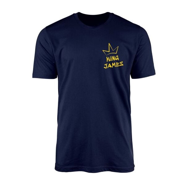 King James Lacivert Tişört