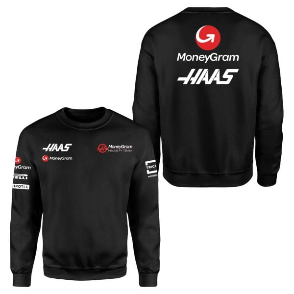 Haas 2024 Teamline Siyah Sweatshirt
