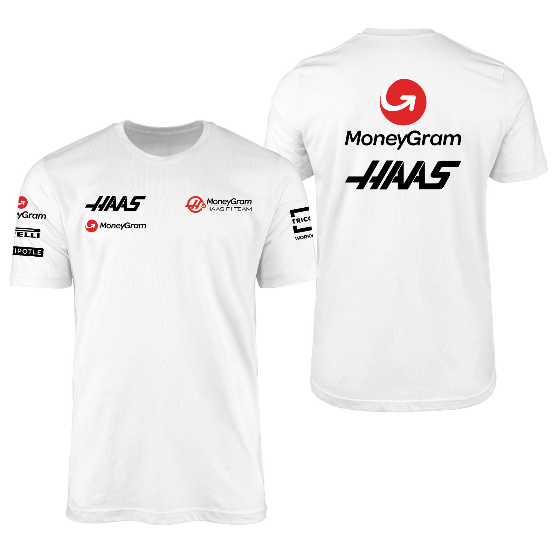 Haas 2024 Teamline Beyaz Tişört