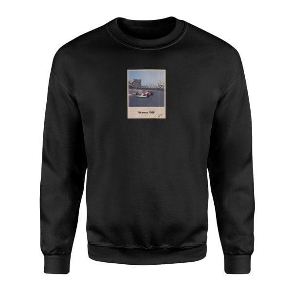 Ayrton Senna 1988 Monaco Memories Siyah Sweatshirt