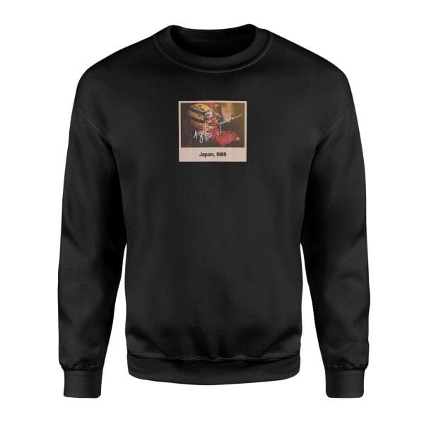 Ayrton Senna 1989 Japan Memories Siyah Sweatshirt