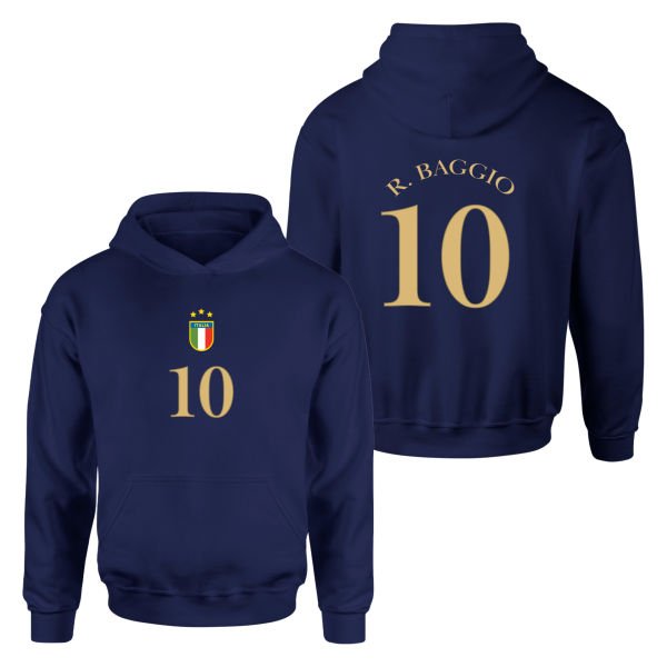 Roberto Baggio 10 Lacivert Hoodie