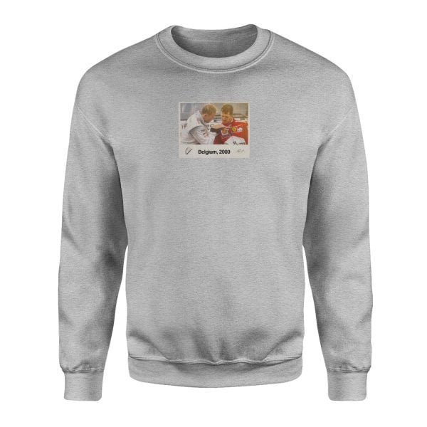 Mika Häkkinen Belgium 2000 Memories Gri Sweatshirt