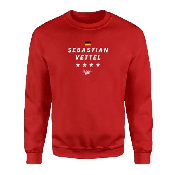 Sebastian Vettel Kırmızı Sweatshirt