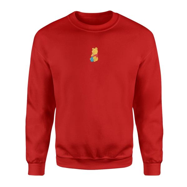 Winnie the Pooh Kırmızı Sweatshirt