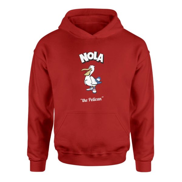 Nola Cartoon Kırmızı Hoodie