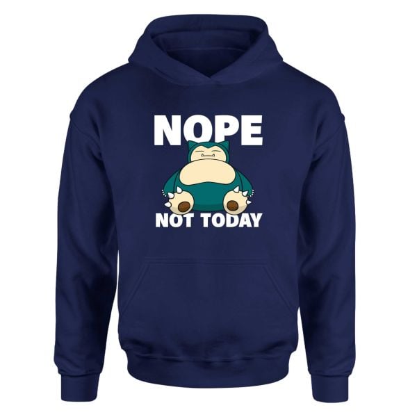 Snorlax Nope Not Today Lacivert Hoodie
