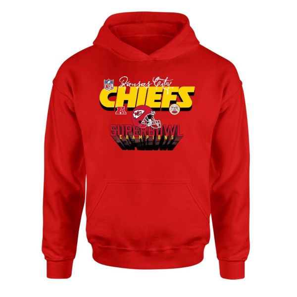 Kansas City Chiefs Super Bowl Champions Kırmızı Hoodie