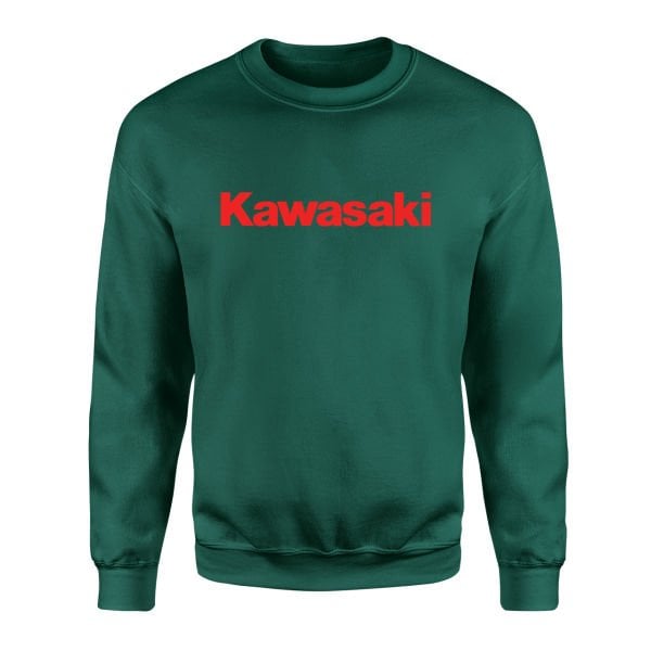 Kawasaki Red Nefti Yeşili Sweatshirt
