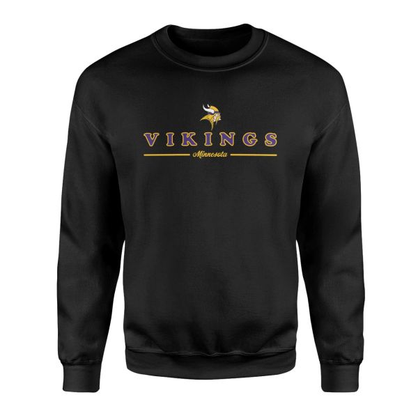 Minnesota Vikings NFL Siyah Sweatshirt