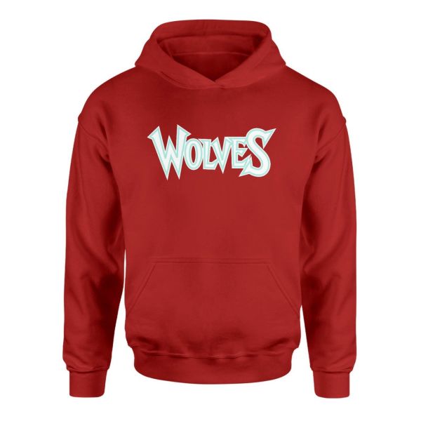 Wolves Kırmızı Hoodie