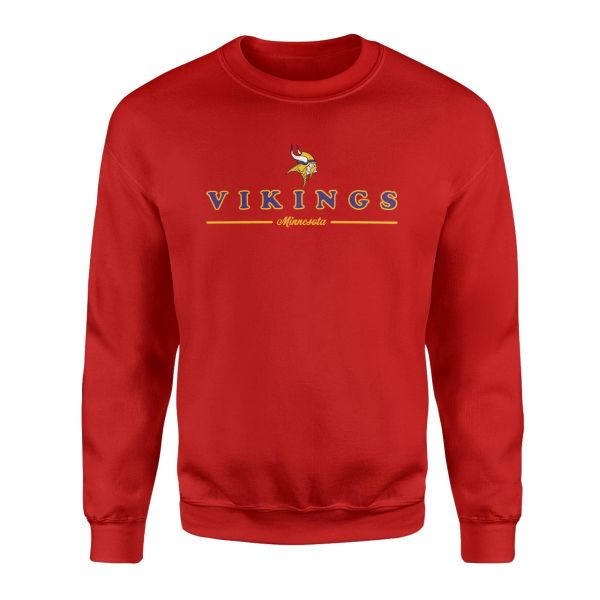 Minnesota Vikings NFL Kırmızı Sweatshirt