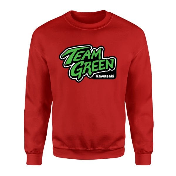 Kawasaki Team Green Kırmızı Sweatshirt