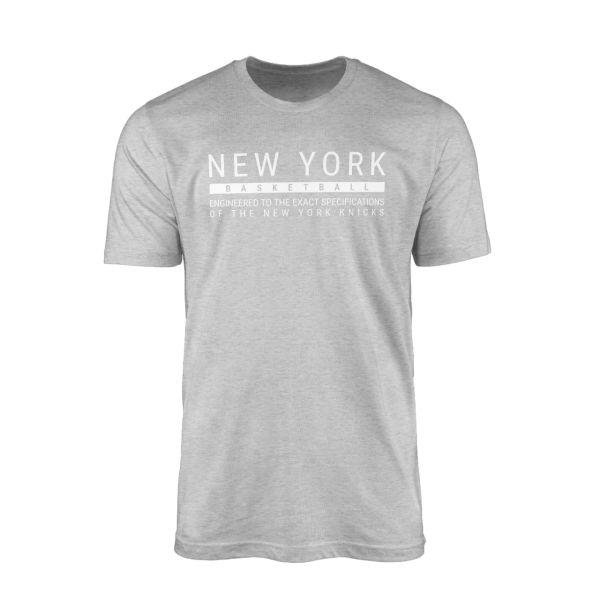 New York Basketball Gri Tshirt