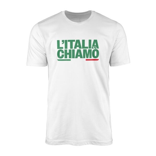 L'Italia Chiamo Beyaz Tişört
