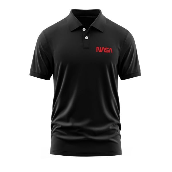 NASA Siyah Polo Tişört