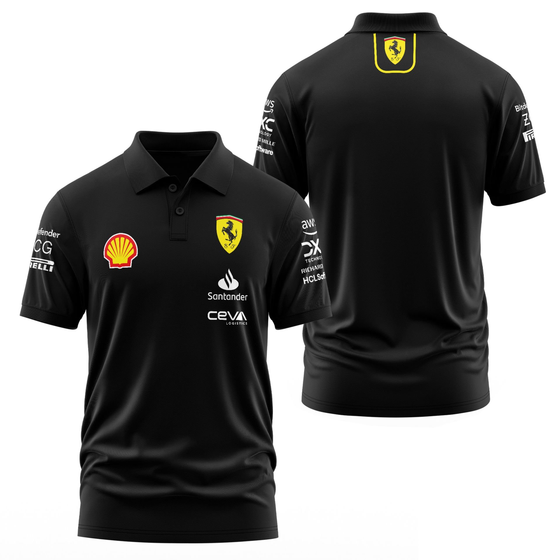 Scuderia Ferrari 2024 Teamline Siyah Polo Tişört