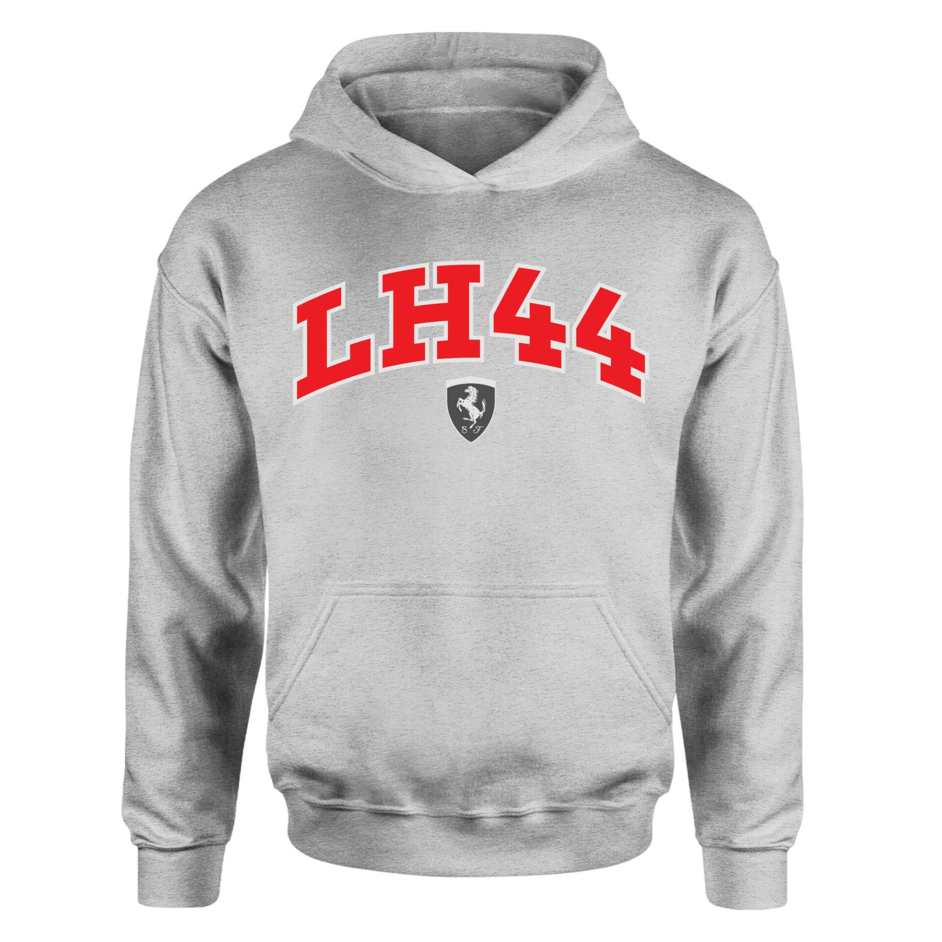 Lewis Hamilton 44 Ferrari Gri Hoodie