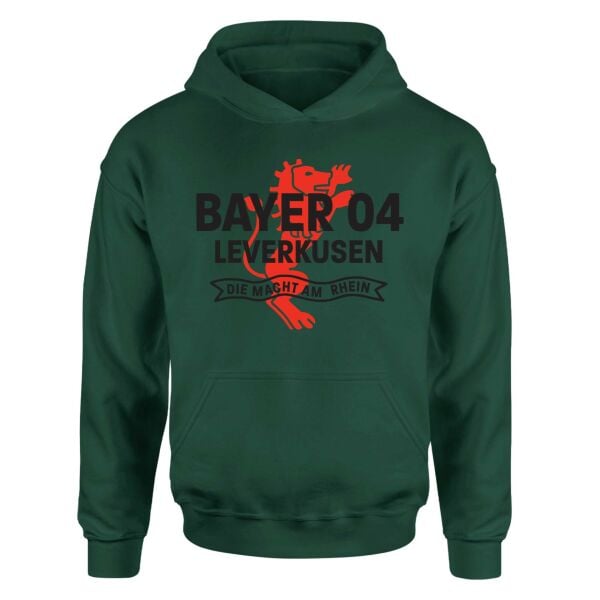 Bayer Leverkusen | DIE MACHT AM RHEIN Koyu Yeşil Hoodie