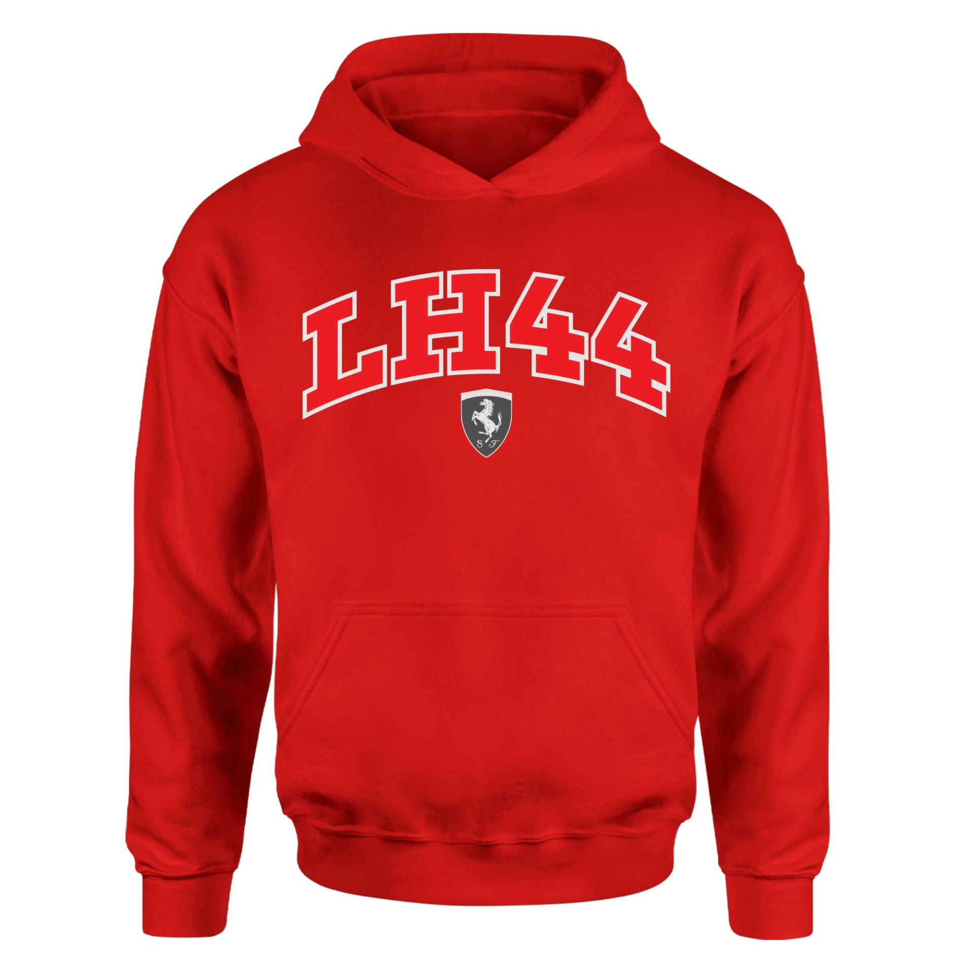 Lewis Hamilton 44 Ferrari Kırmızı Hoodie