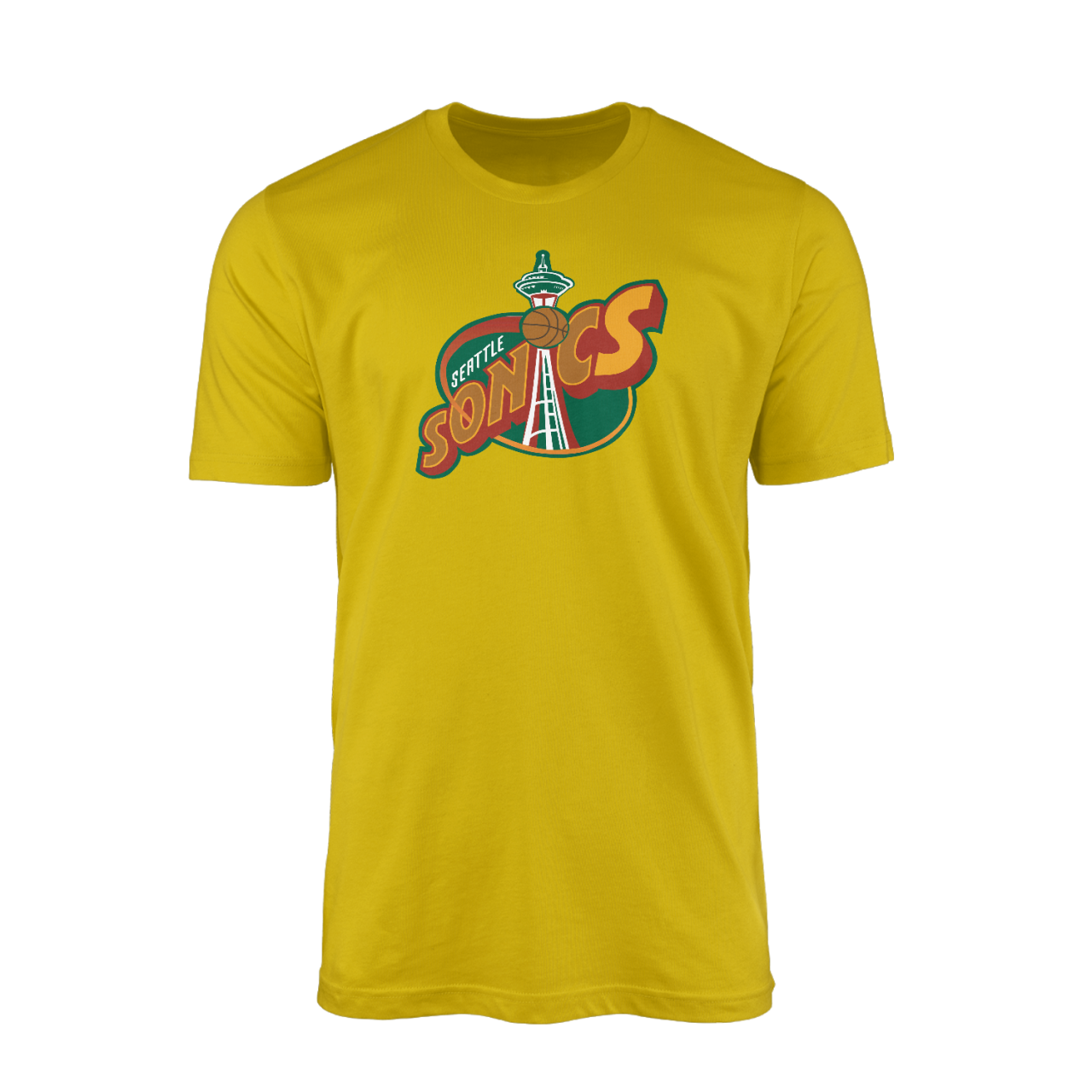 Seattle Supersonics Logo Sarı Tshirt
