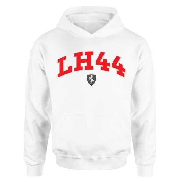 Lewis Hamilton 44 Ferrari Beyaz Hoodie