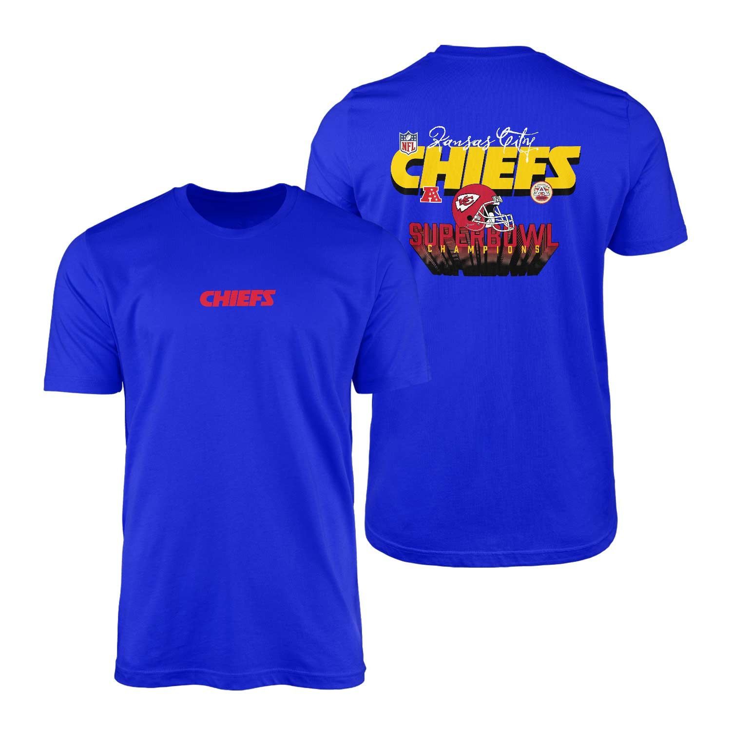 Kansas City Chiefs Superbowl Champions Iconic Mavi Tişört