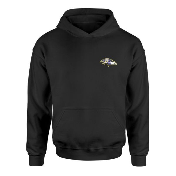 Baltimore Ravens Superior Logo Siyah Hoodie