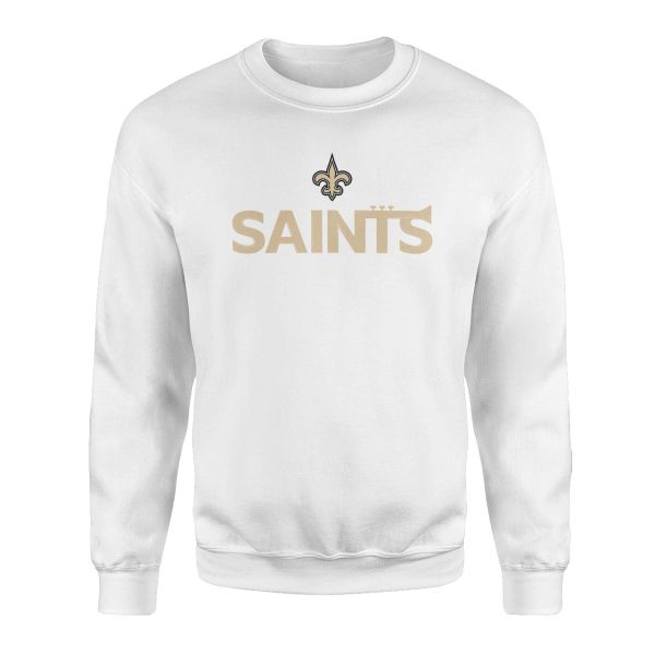 New Orleans Saints Beyaz Sweatshirt