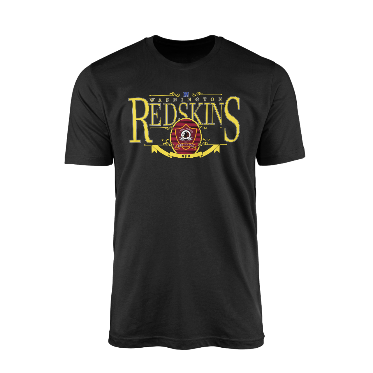 Redskins Retro Design Siyah Tshirt