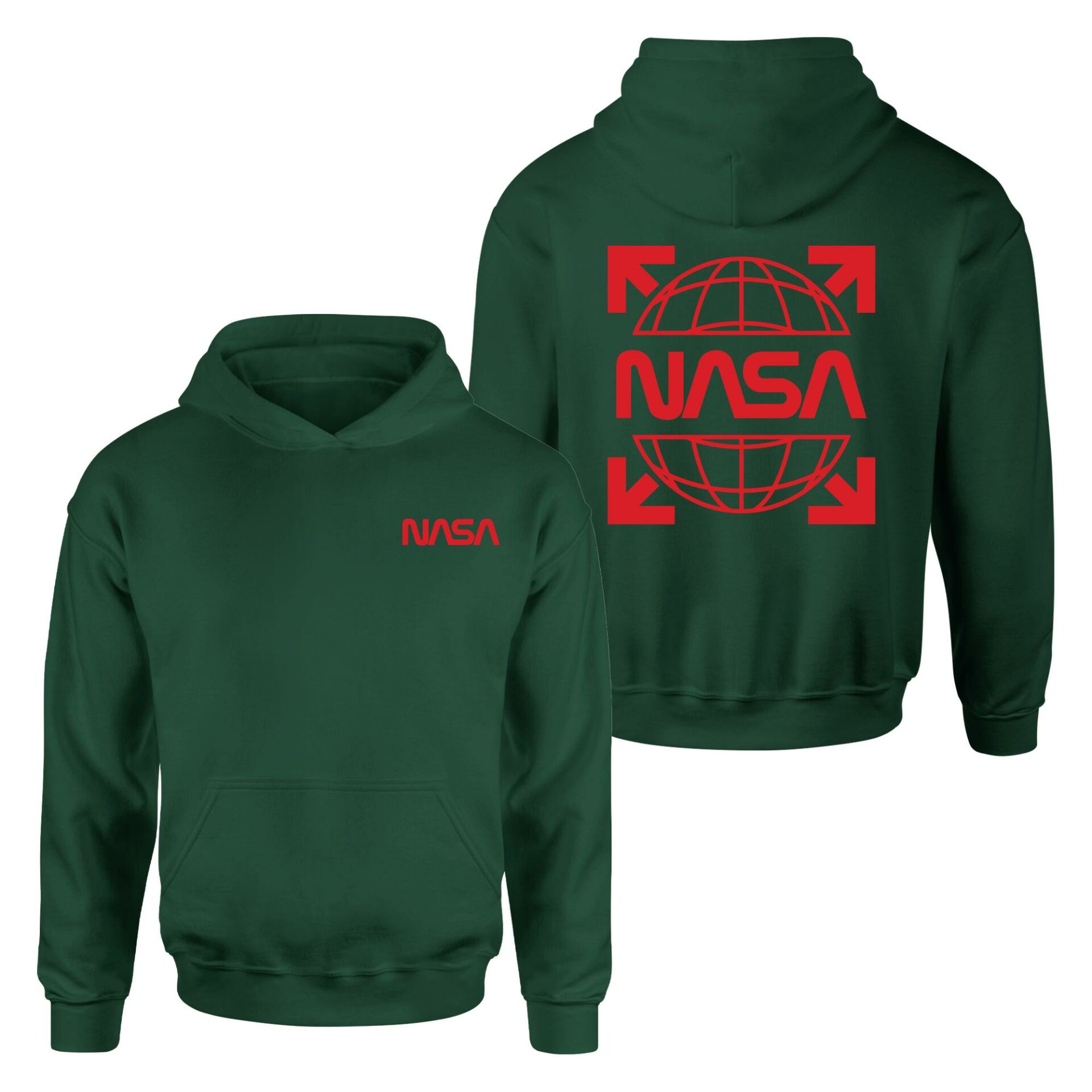NASA Koyu Yeşil Sweatshirt