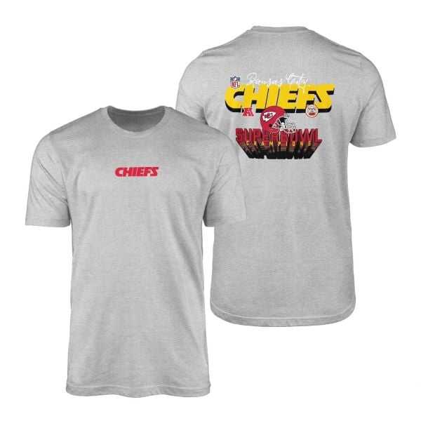 Kansas City Chiefs Superbowl Champions Iconic Gri Tişört