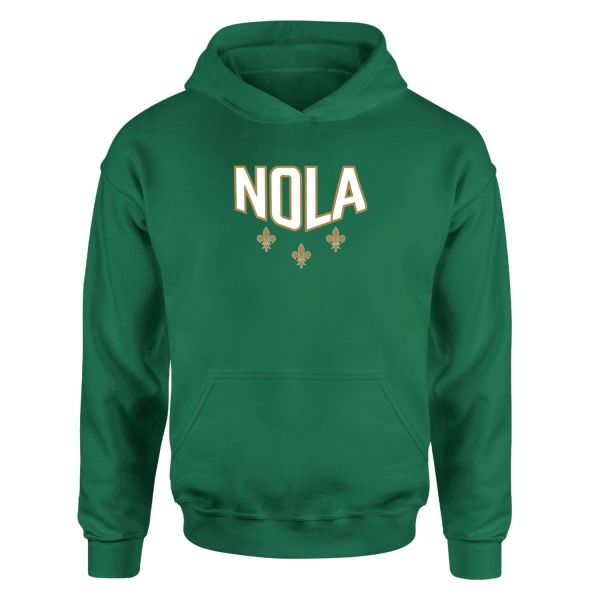 Nola Fleur De Lis Yeşil Hoodie