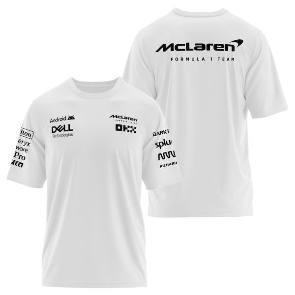 McLaren Racing 2024 Teamline Beyaz Oversize Tişört