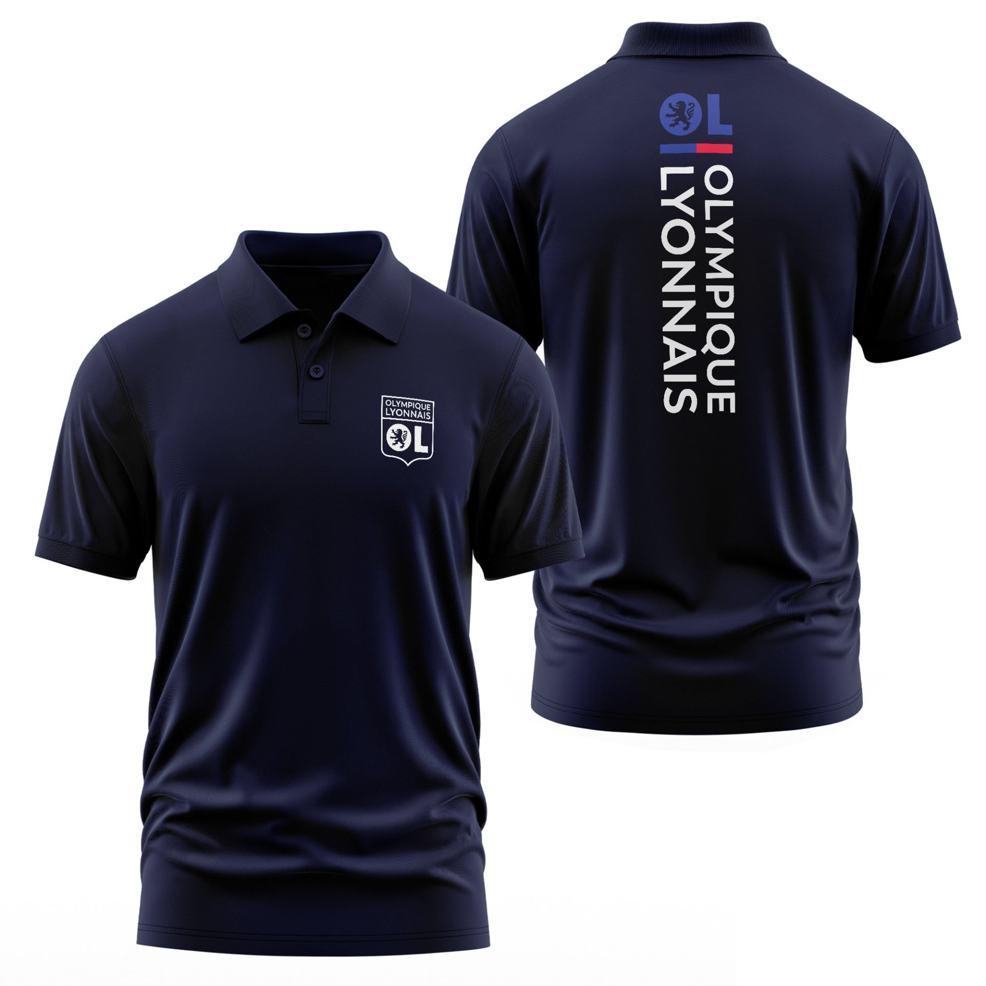 Olympique Lyonnais | L'OL Edition Koyu Lacivert Polo Tişört