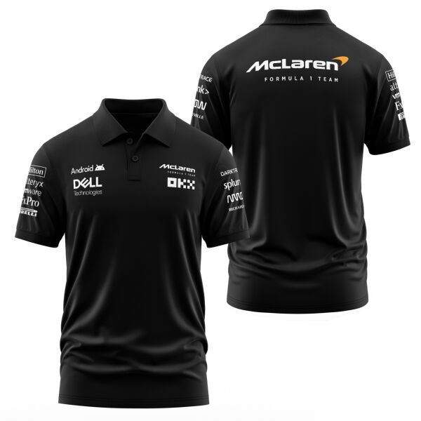 McLaren Racing 2024 Teamline Siyah Polo Tişört