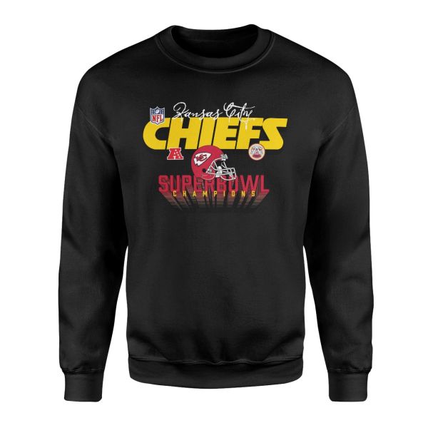KC Chiefs Super Bowl Champions Siyah Sweatshirt