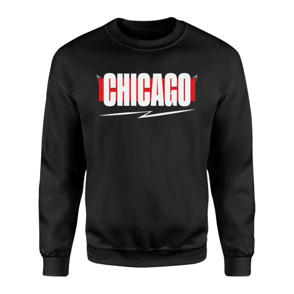 Chicago Siyah Sweatshirt