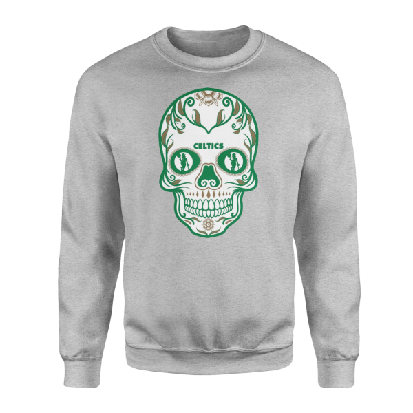 Boston Skull Gri Sweatshirt OUTLET (SMALL)